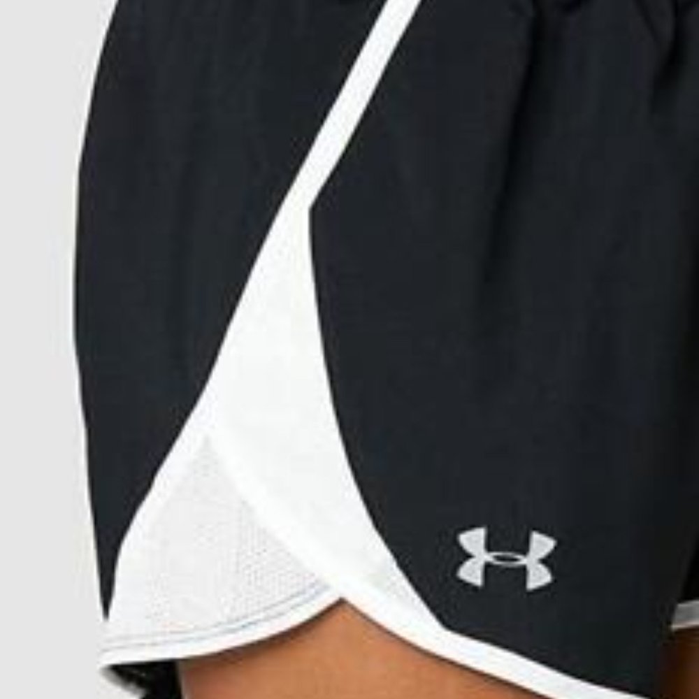 Under Armour Womens Fly By 2.0 Running Shorts, Black - White, Medium - Picture 3 of 3